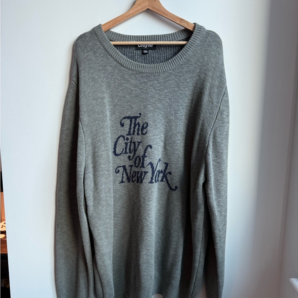 Only NY Gray Crewneck Sweater